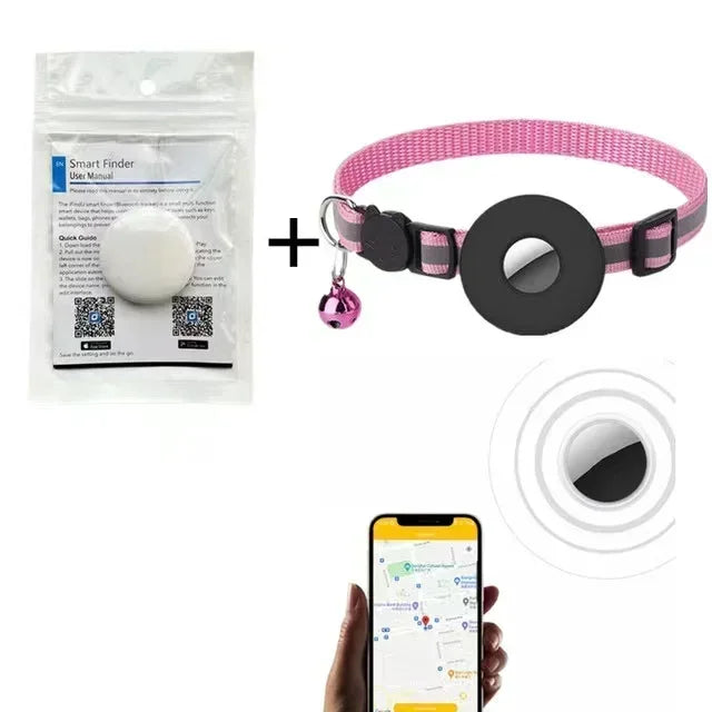 Bluetooth Pet GPS Tracker Smart Cat Dog Locator Wearable Reflective Collar with Positioning Record Function Long Battery Life