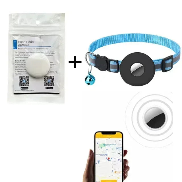 Bluetooth Pet GPS Tracker Smart Cat Dog Locator Wearable Reflective Collar with Positioning Record Function Long Battery Life