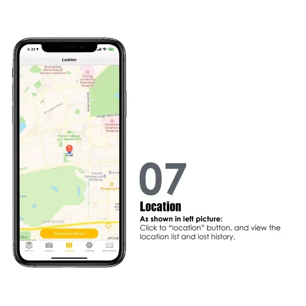 Bluetooth Pet GPS Tracker Smart Cat Dog Locator Wearable Reflective Collar with Positioning Record Function Long Battery Life