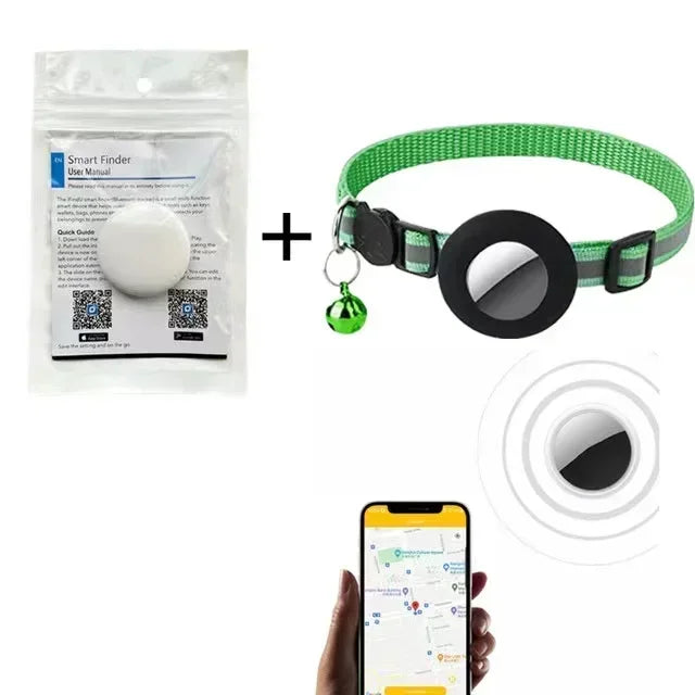Bluetooth Pet GPS Tracker Smart Cat Dog Locator Wearable Reflective Collar with Positioning Record Function Long Battery Life