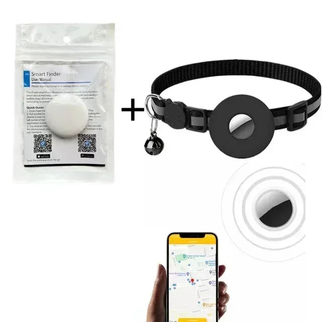 Bluetooth Pet GPS Tracker Smart Cat Dog Locator Wearable Reflective Collar with Positioning Record Function Long Battery Life